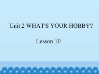 小学英语清华大学版五年级下册Unit 2 What’s your hobby?Lesson 10教学ppt课件