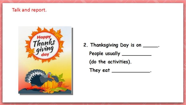 川教版英语六上 Unit3 Lesson2《Thanksgiving Day》(4) 课件+教案+练习+素材05