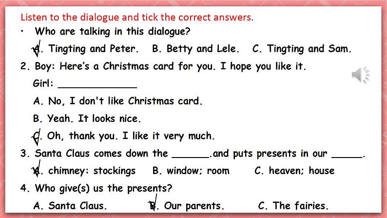 川教版英语六上 Unit3 Lesson3《Merry Christmas》(3) 课件第3页