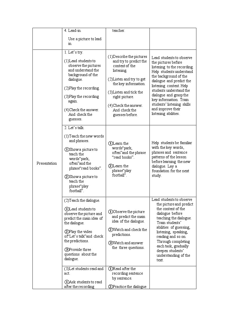 Unit 2 My week Part B Let's talk(教案)人教PEP版英语五年级上册02