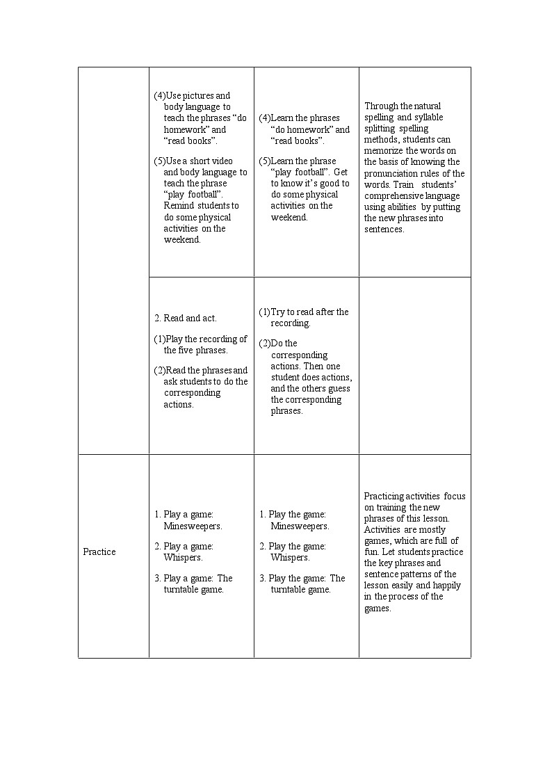 Unit 2 My week Part B Let 's learn(教案)人教PEP版英语五年级上册第3页