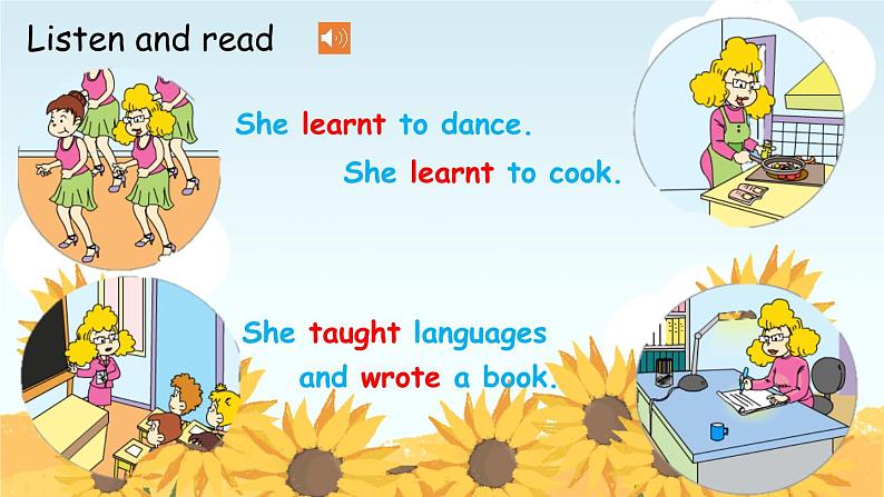 外研版小学英语五年级下册Module 2 Unit 1 She learnt English课件PPT05