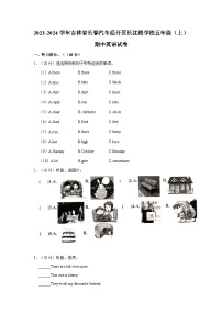 2023-2024学年吉林省长春汽车经开区长沈路学校五年级上学期期中英语试卷（含解析）