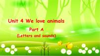 小学英语人教版 (PEP)三年级上册Unit 4 We love animals Part A备课ppt课件