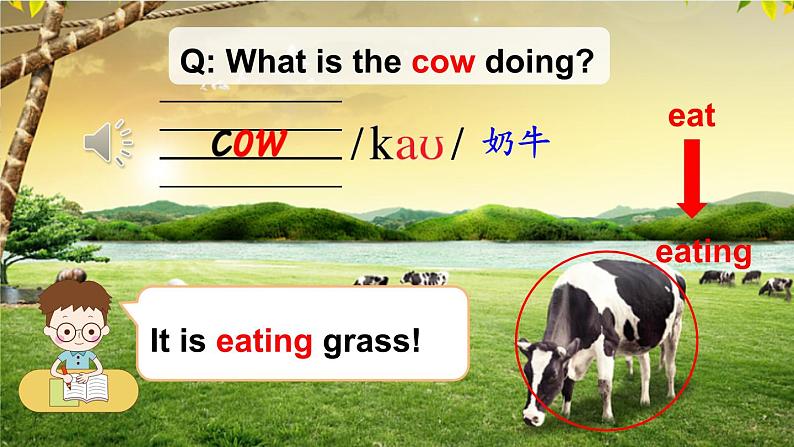 Module 3 Unit 2 The cows are drinking water(课件+素材)外研版(三起)英语六年级下册05