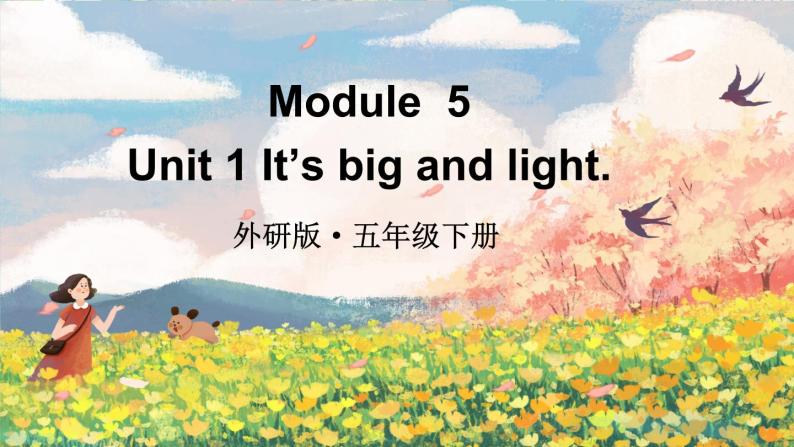 Module 5 Unit 1 It's big and light（课件+素材）外研版（三起）英语五年级下01