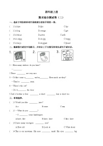 期末综合测试卷（二）-2023-2024学年小学英语四年级上册（译林版三起）