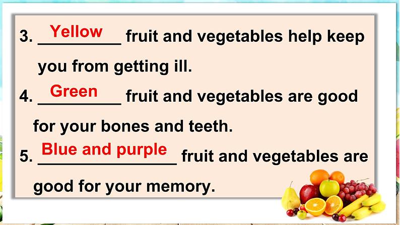 Unit 2 Food and health 第3课时(Part 5 )(课件+素材)2023--2024学年Join in 外研剑桥英语六年级下册04