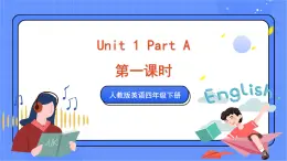 人教版pep英语四年级下册 Unit 1 Part A (第1课时) 课件