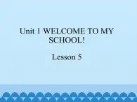 welcome to my school lesson 5课件