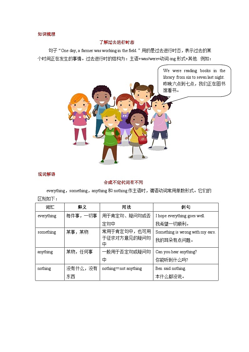 六年级下册英语Unit 2 Waiting for another hare 知识点精讲 教科版(广州)第1页