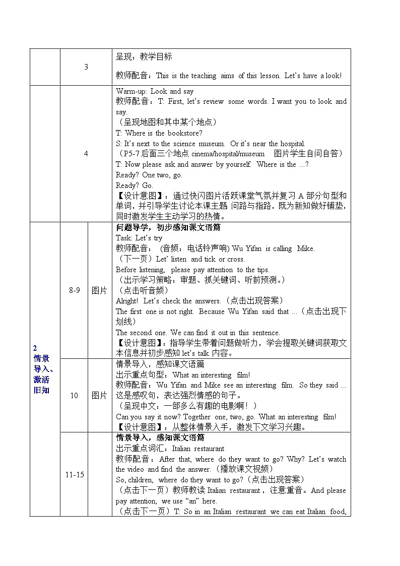 Unit 1 How can I get there 第三课时(教案)人教PEP版英语六年级上册第2页