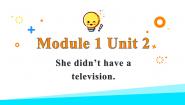 英语五年级下册Module 1Unit 2 She didn't have a television.完美版教学ppt课件