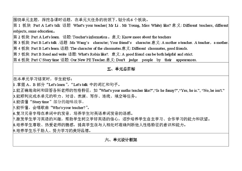 Unit1 What's he like?(教学设计)人教PEP版英语五年级上册03