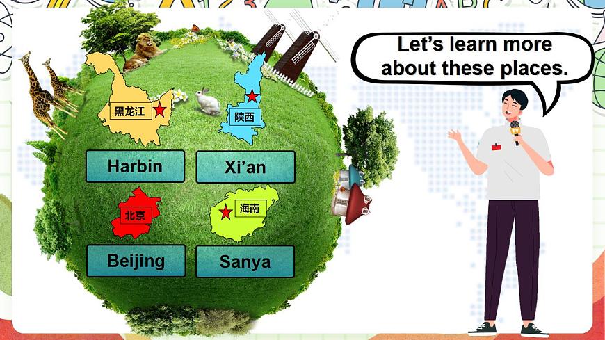 【趣味公開(kāi)課課堂】外研版三起英語(yǔ)六下 Module2 Unit2 It will snow in Harbin 課件第5頁(yè)