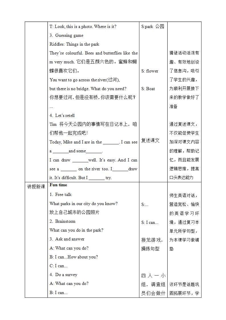 【趣味课堂】牛津译林版英语四下 Unit 4 《Drawing in the park Fun time & Cartoon time》 课件+教案+练习+素材02