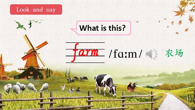 冀教版三起英语三下 Unit 1 Lesson 1 《On the farm》课件+素材03