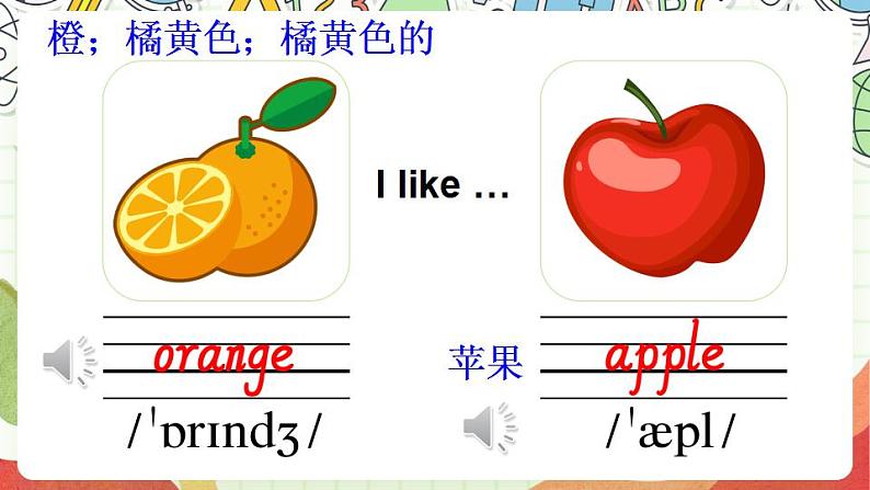 冀教版三起英语三下 Unit 4 Lesson 19《 I Like Fruit》课件+素材05