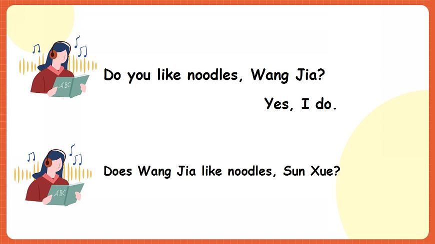 【趣味課堂】外研版三起英語三下 Module 4 Unit 2 《Does Lingling like oranges》課件第5頁