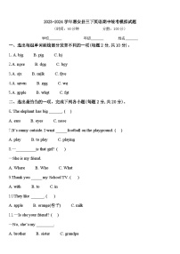 2023-2024学年惠安县三下英语期中统考模拟试题含答案