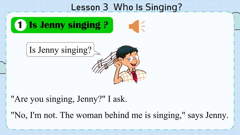 冀教版英语5年级下册 Unit 1 Lesson3  Who Is Singing PPT课件03