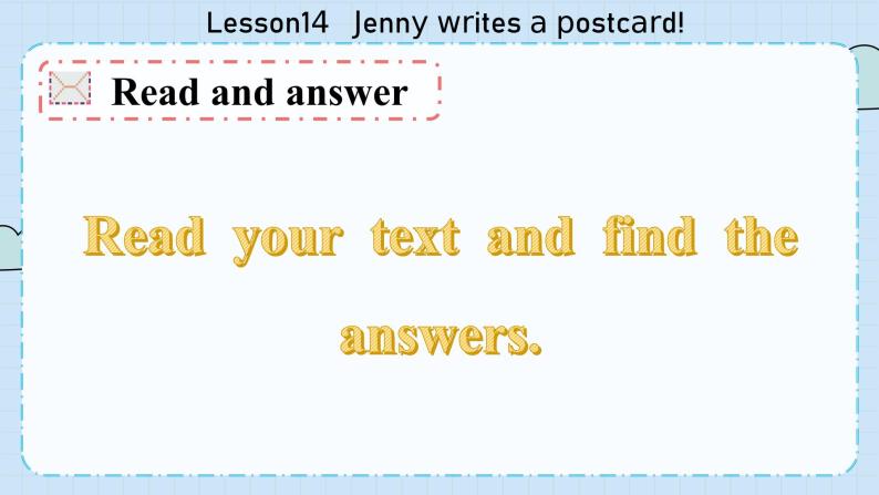 冀教版英语5年级下册 Unit 3 Lesson14   Jenny writes a postcard! PPT课件08