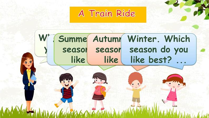 Unit 2 My favourite season Part B Let's talk 课件(五下)第4页