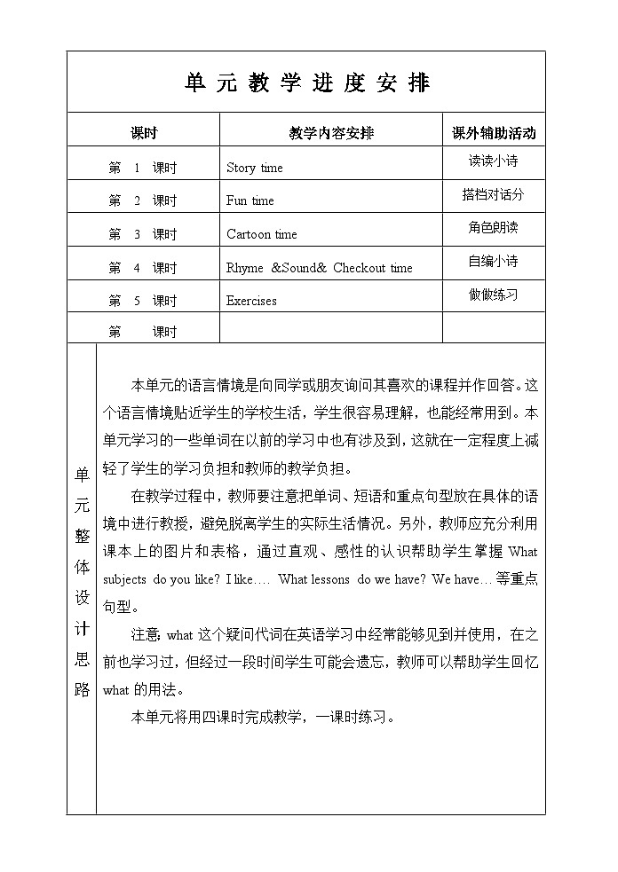 教学计划(知识清单)-2023-2024学年译林版(三起)英语四年级下册02