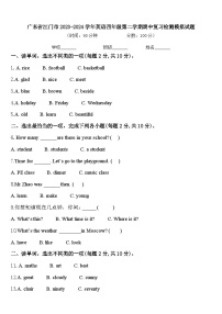 期中（试题）-2023-2024学年人教PEP版英语四年级下册