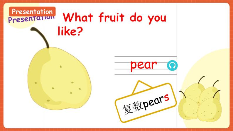 【新课标核心素养】人教版英语三下 Unit 5 Do you like pears PA Let's learn 课件+教案 +素材08