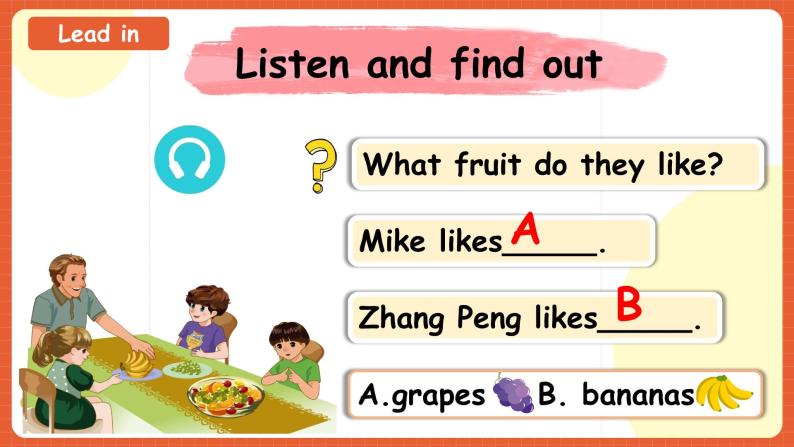 【新课标核心素养】人教版英语三下 Unit 5 Do you like pears PB Let's talk 课件+教案 +素材07