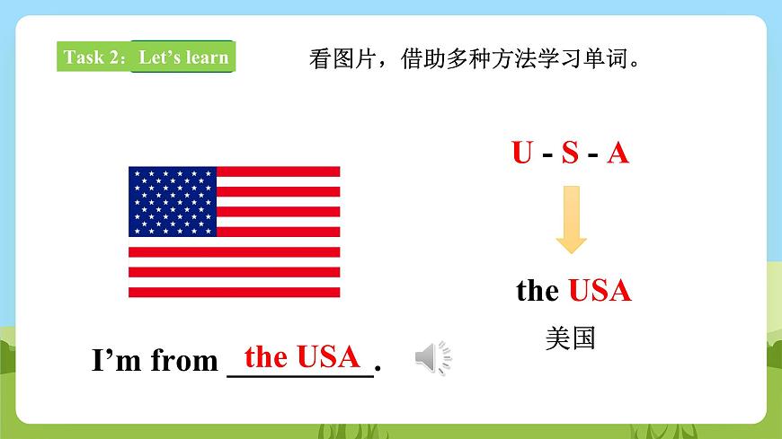 【核心素養(yǎng)目標(biāo)】 Lesson C I'm from the USA 課件 第7頁(yè)