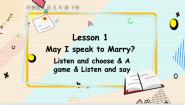 英语五年级下册Lesson 1 May I speak to Mary?课文内容ppt课件
