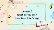 小学英语科普版五年级下册Lesson 5 What do you do?教学演示课件ppt