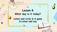 英语科普版Lesson 8 What day is it today?课文课件ppt