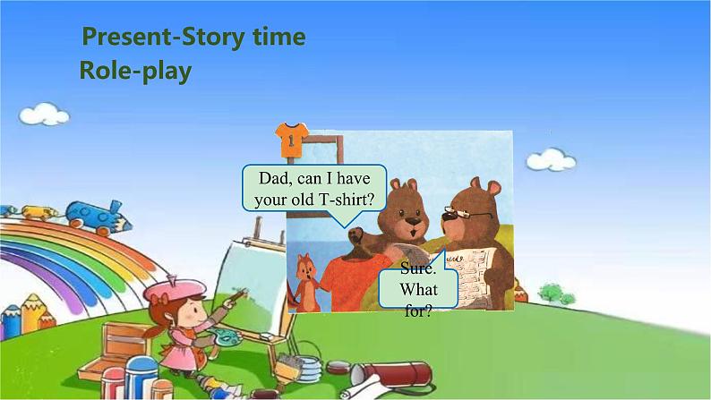 人教版(PEP)英语四年级下册 Unit 5 My clothes-partC-Storytime课件第3页