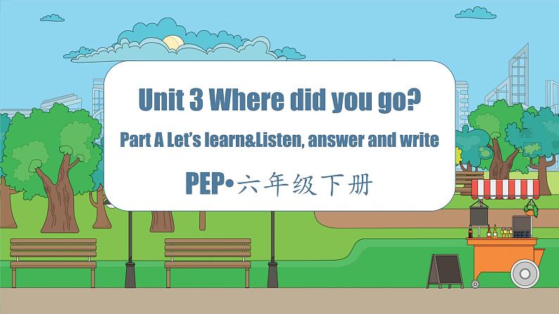 Unit 3 Where did you go第1课时(教学课件) Part A Let's learn-六年级英语下册同步精品系列(人教PEP版)01