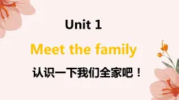 1A Unit 1Meet the family课件  新概念英语青少版