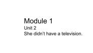 外研版 (三年级起点)五年级下册Unit 2 She didn't have a television.教课课件ppt