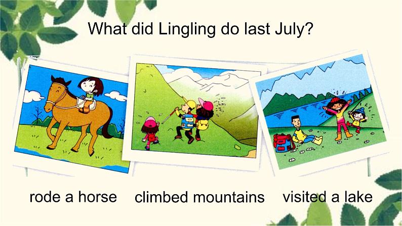外研版(三起)英语五年级下册 M6U2 She visited the Tianchi Lake课件06