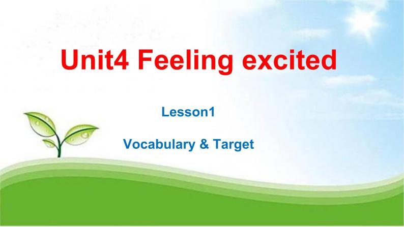 Unit 4 Feeling Excited Target and vocabulary 公开课课件01