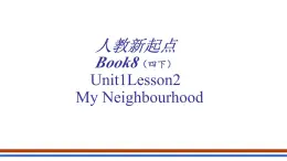 Unit 1 Lesson 2 My Neighbourhood 课件（人教新起点四下)