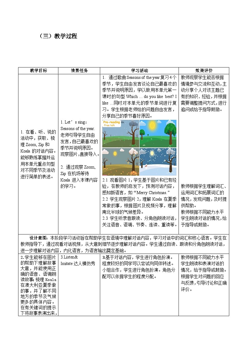 Unit 2 favourite season Part C Story time 教案02