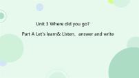 小學(xué)Unit 3 Where did you go? Part A課文配套ppt課件