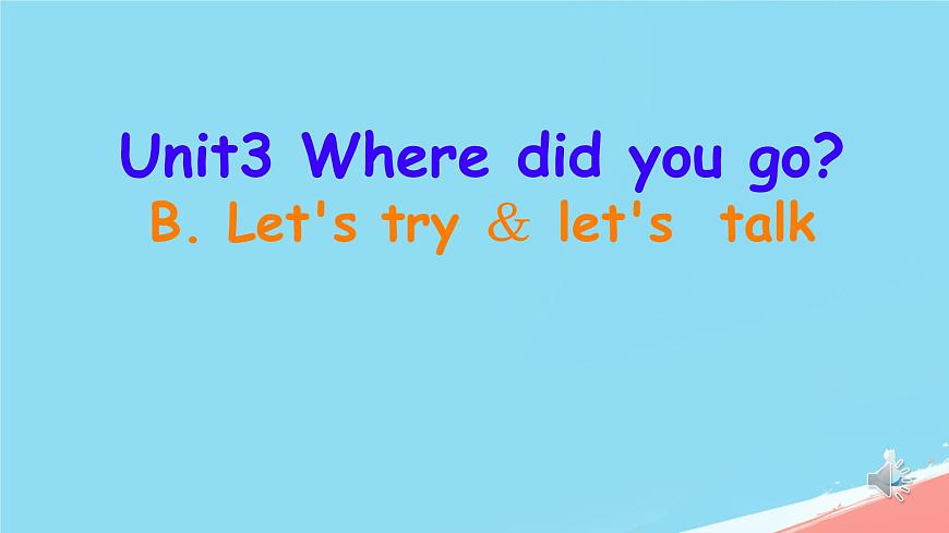 人教版(PEP)六年級英語下冊Unit 3 Where did you go Part B課件第1頁