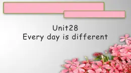 Unit28Every day is different课件  新概念英语青少版1B