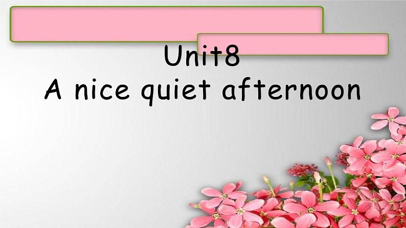 U8A nice quiet afternoon课件 新概念英语(青少版)2A第1页