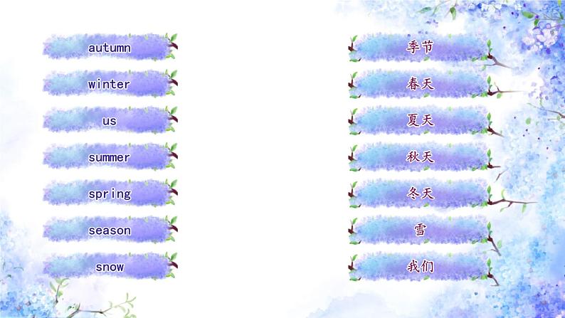 接力版五年级英语春学期 Lesson1 My favourite season is spring.课件03