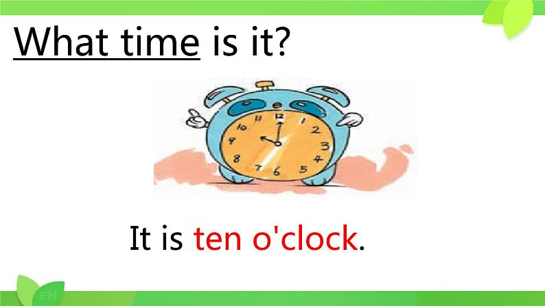接力版小学四年级英语春学期- -Lesson 3 What time is it?课件06