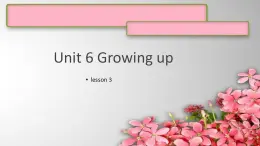 Unit 6 Growing Up L3   课件 人教版新起点英语五年级下册